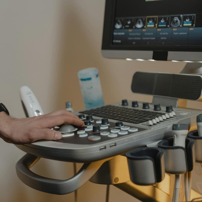 Hand operating Ultrasound